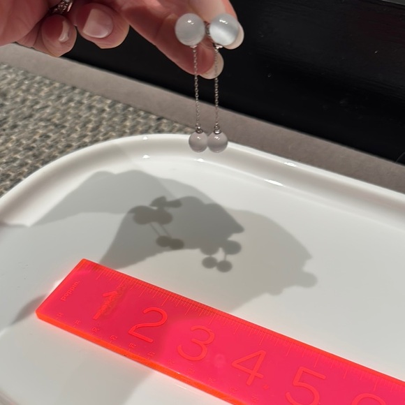 Dangle Drop Elegant Silver Drop Earrings - Picture 4 of 4